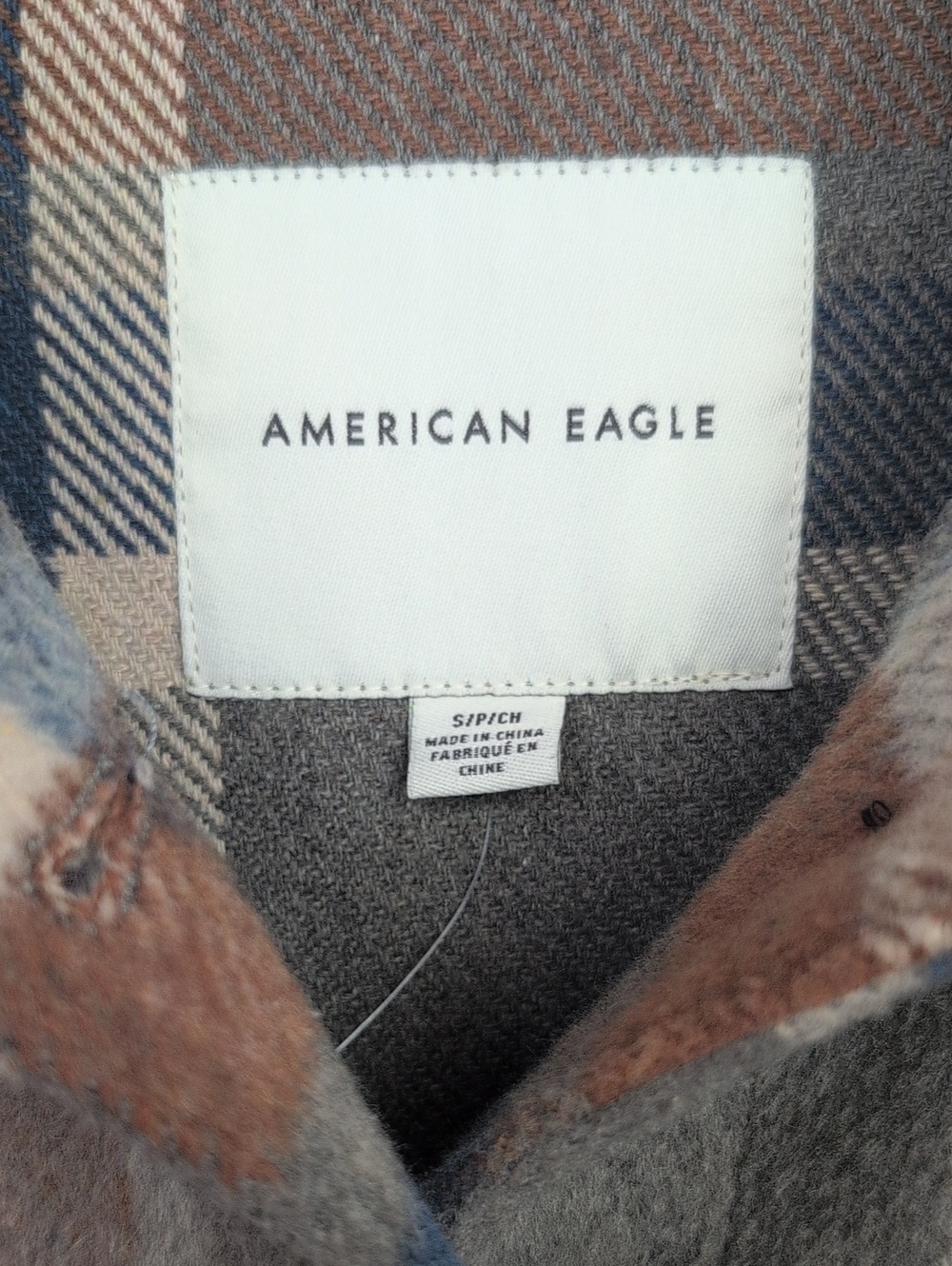 American Eagle Outfitters Oversized Plaid Shacket Elongated Cut - Women's Small - Picture 5 of 7